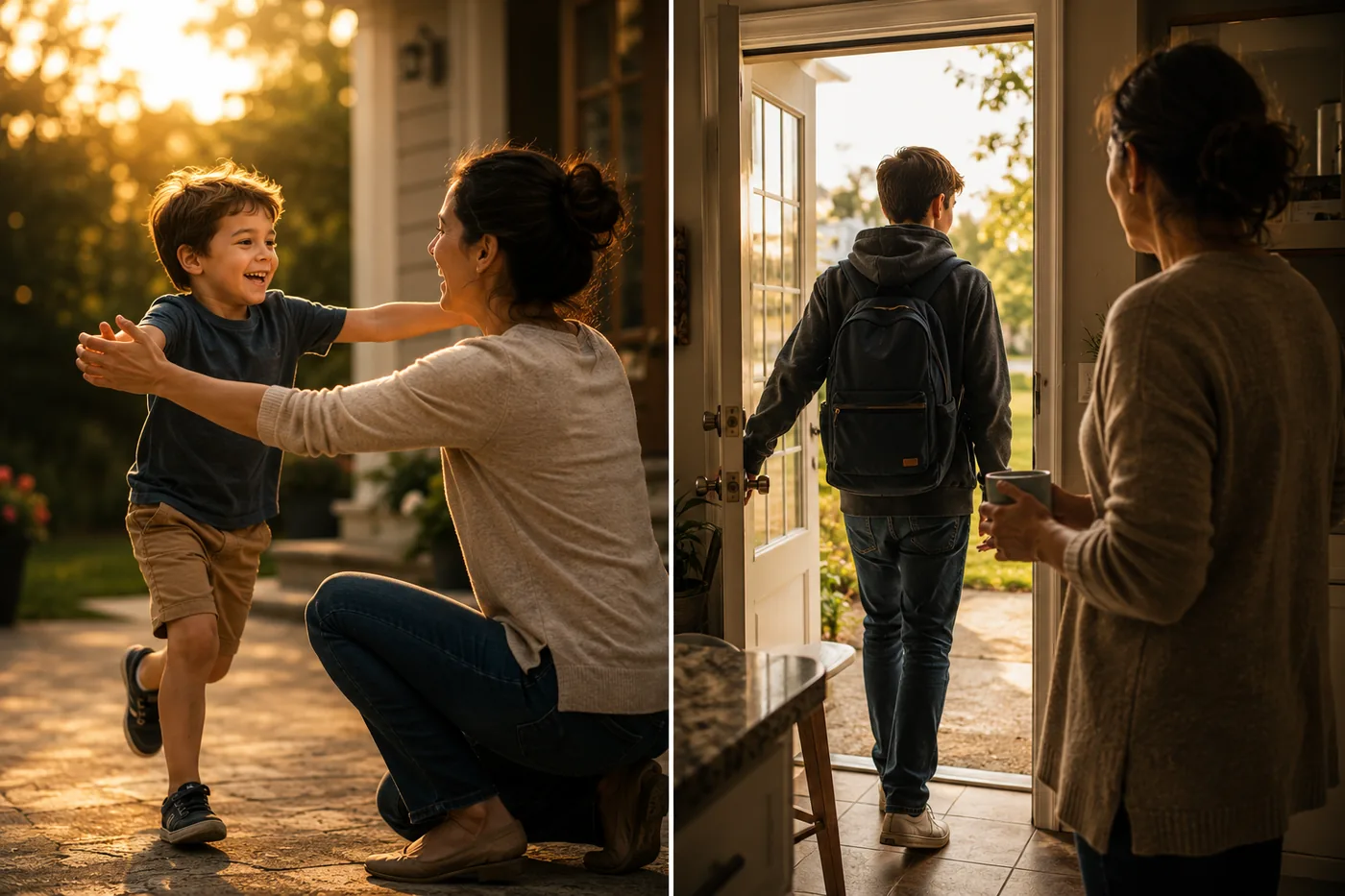 Criança crescendo — da infância à adolescência