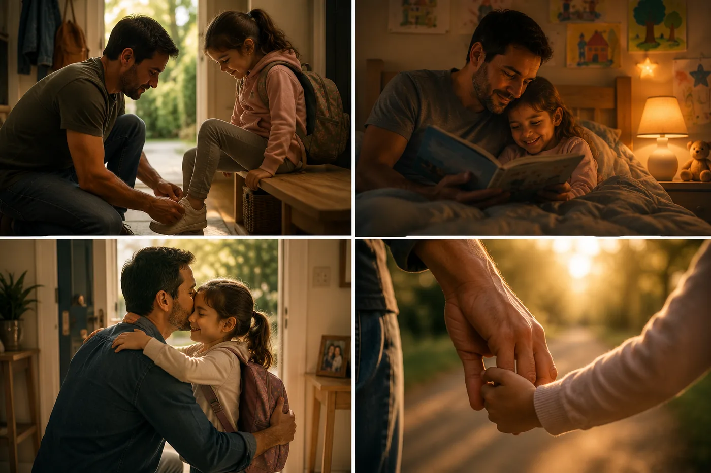 Mosaico de momentos em família